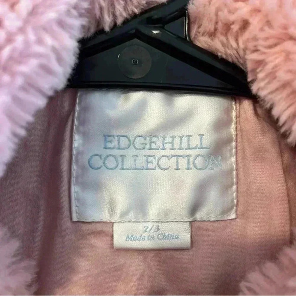 Edgehill Collection Girls pink fur coat size 2/3 - Picture 5 of 7